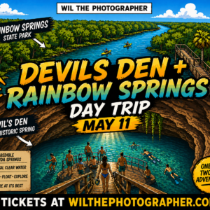 Roundtrip Transportation to DEVILS DEN + Rainbow Springs - May 11 - 7eleven 6:00am | Starbucks 6:20am