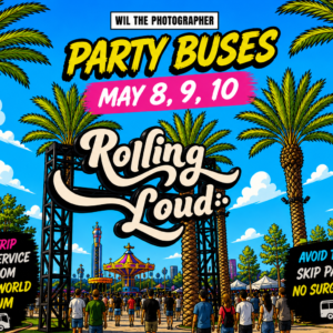 May 10 - 4:30 pm - Rolling Loud - 7 ELEVEN - TRANSPORTATION ONLY