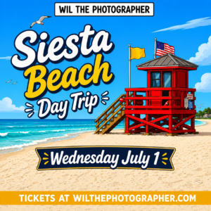 Siesta Key Beach Day Trip July 1 | 6:00am 7-Eleven | 6:20am Starbucks