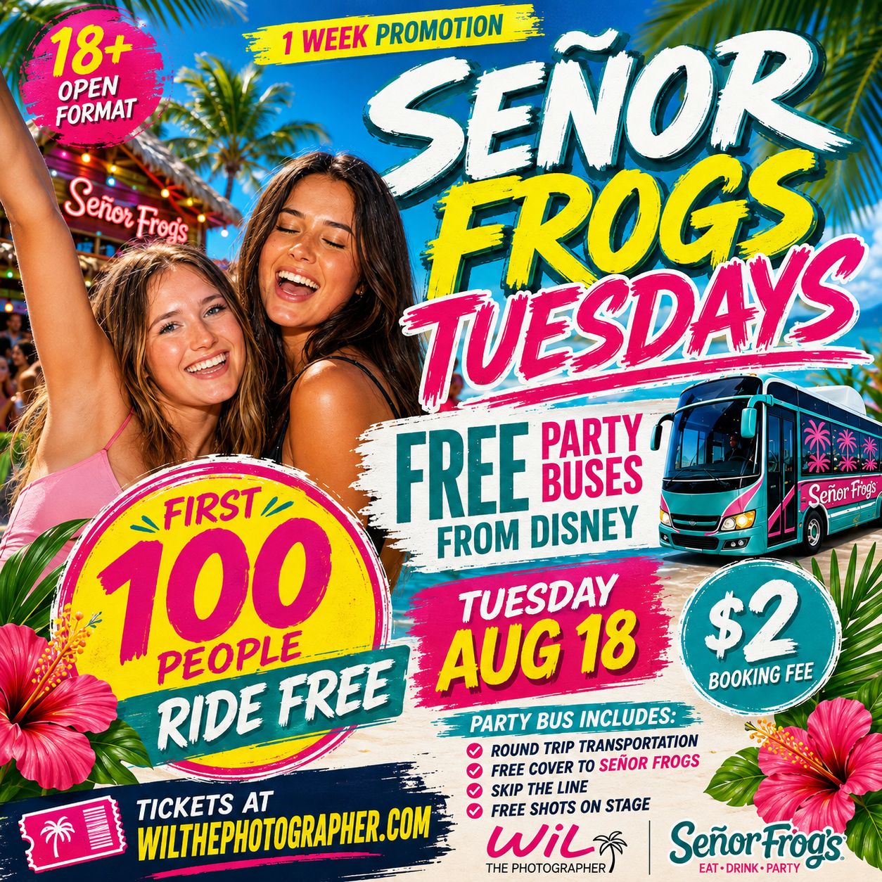 Tuesdays @ Senor Frogs | Disney College Night