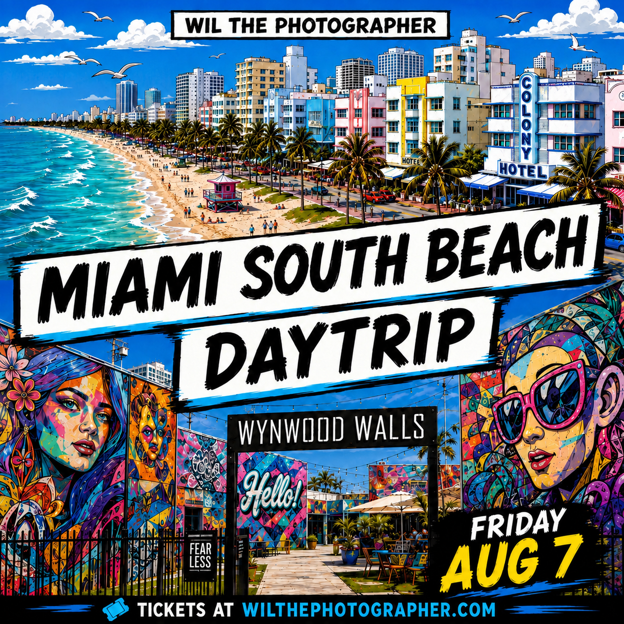 Miami South Beach Day Trip Aug 7 | 4:15am 7-Eleven | 4:30am Starbucks
