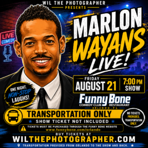 Marlon Wayans Friday Aug 21 - 5:30pm 711 & 5:40pm Starbucks